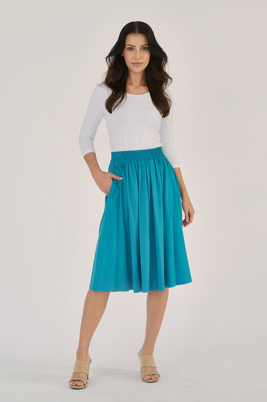 Leticia Skirt - Lagoon Blue