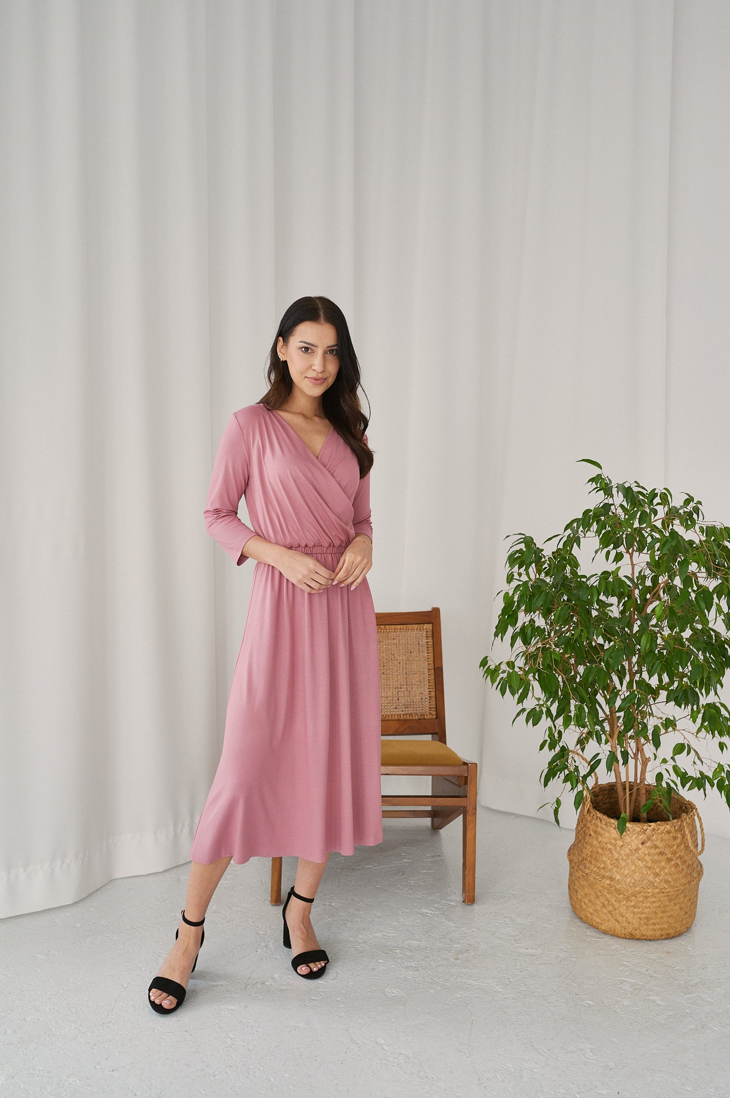 Rita Dress - Dusty Rose