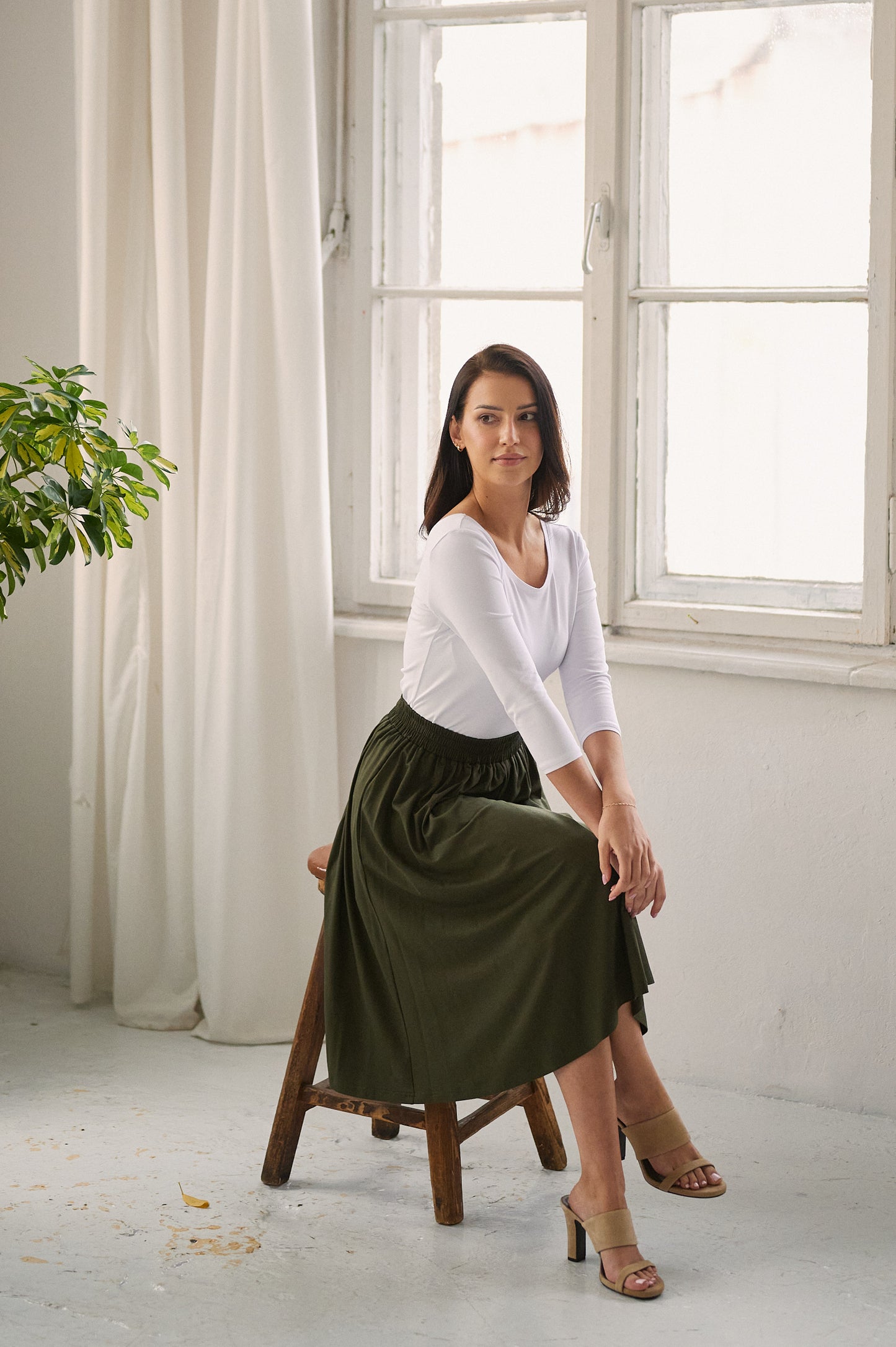Leticia Skirt - Deep Olive