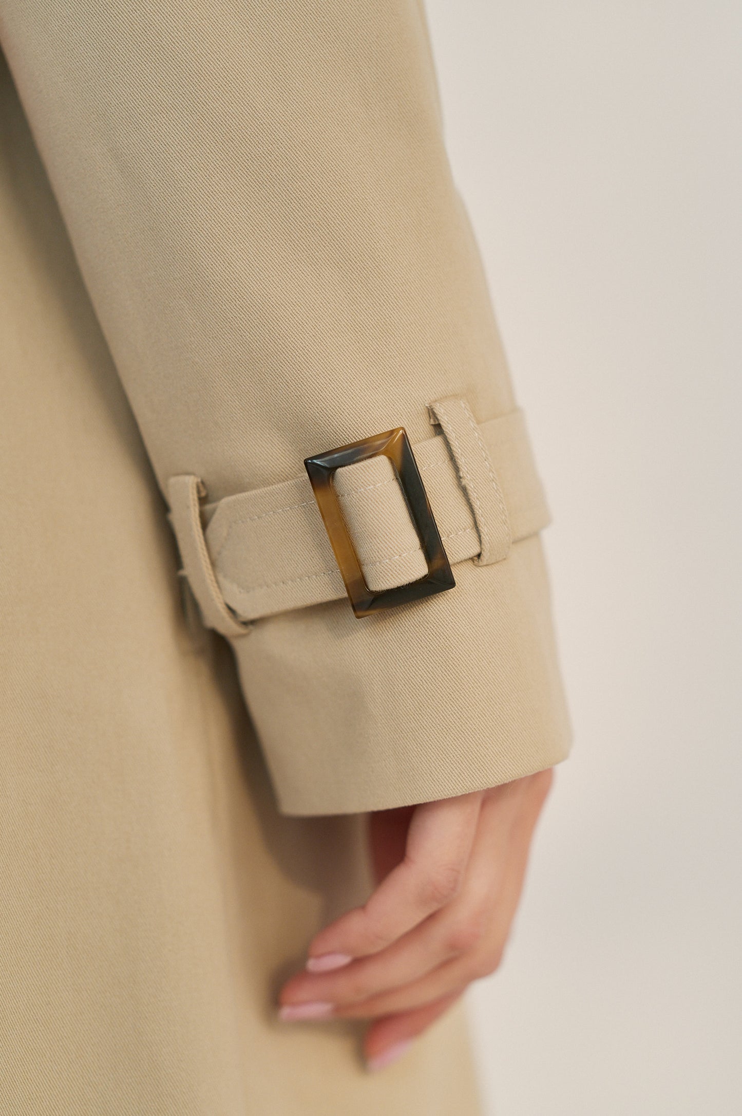 Edith Trench Coat - Light Beige Mist