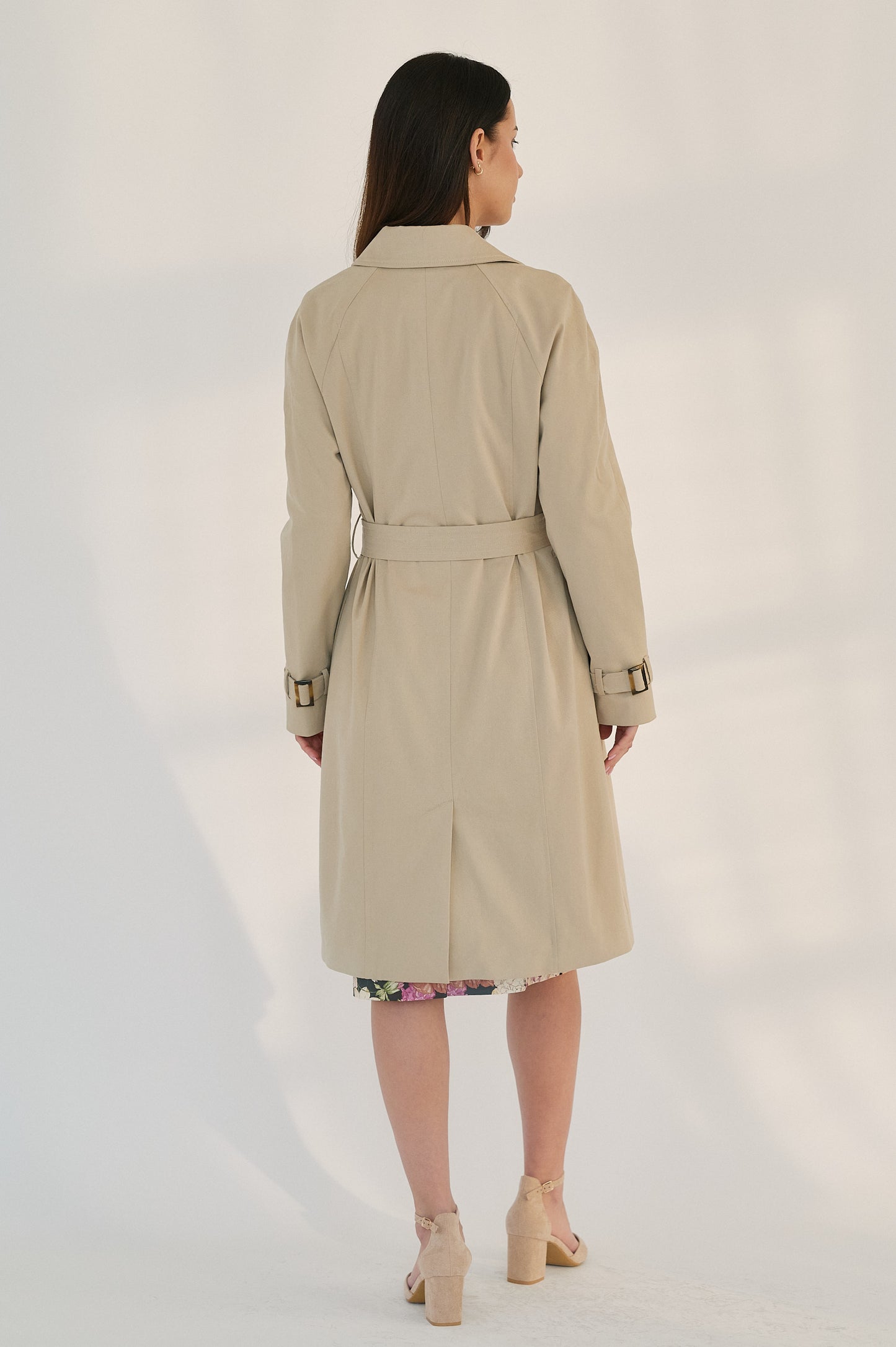 Edith Trench Coat - Light Beige Mist