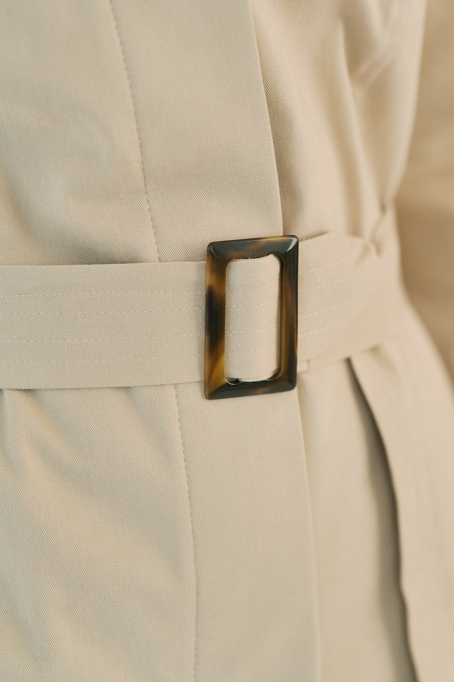 Edith Trench Coat - Light Beige Mist