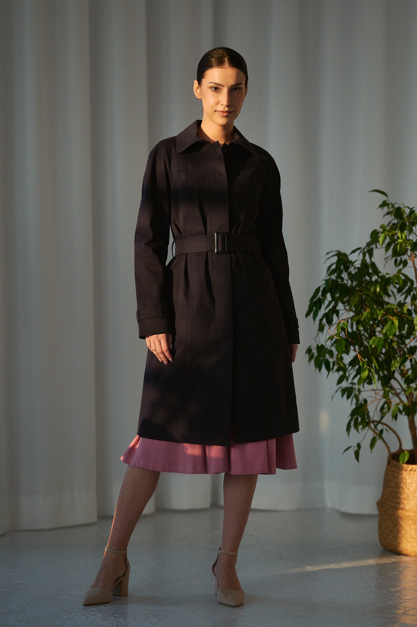 Edith Trench Coat - Twilight Navy