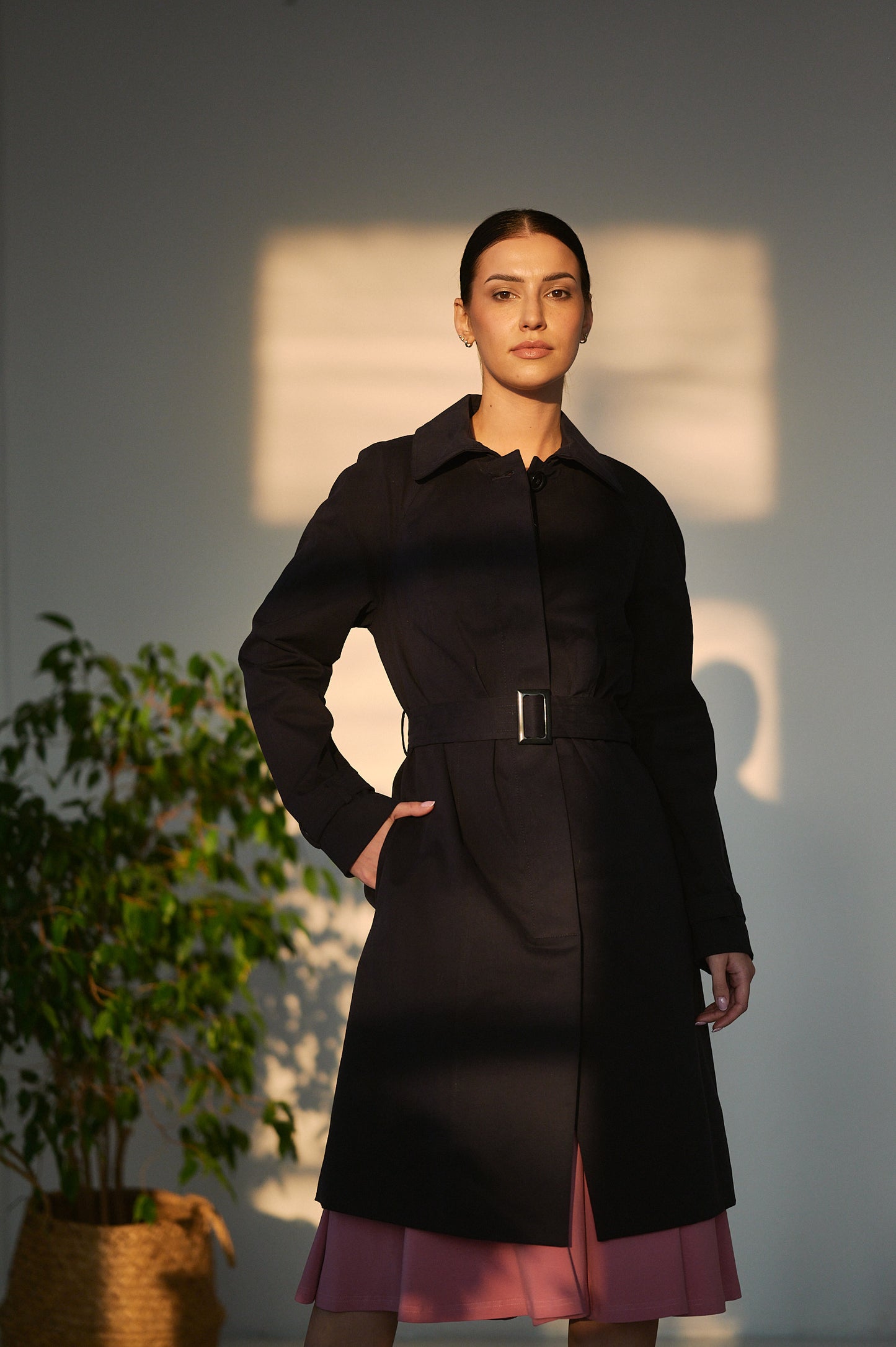 Edith Trench Coat - Twilight Navy