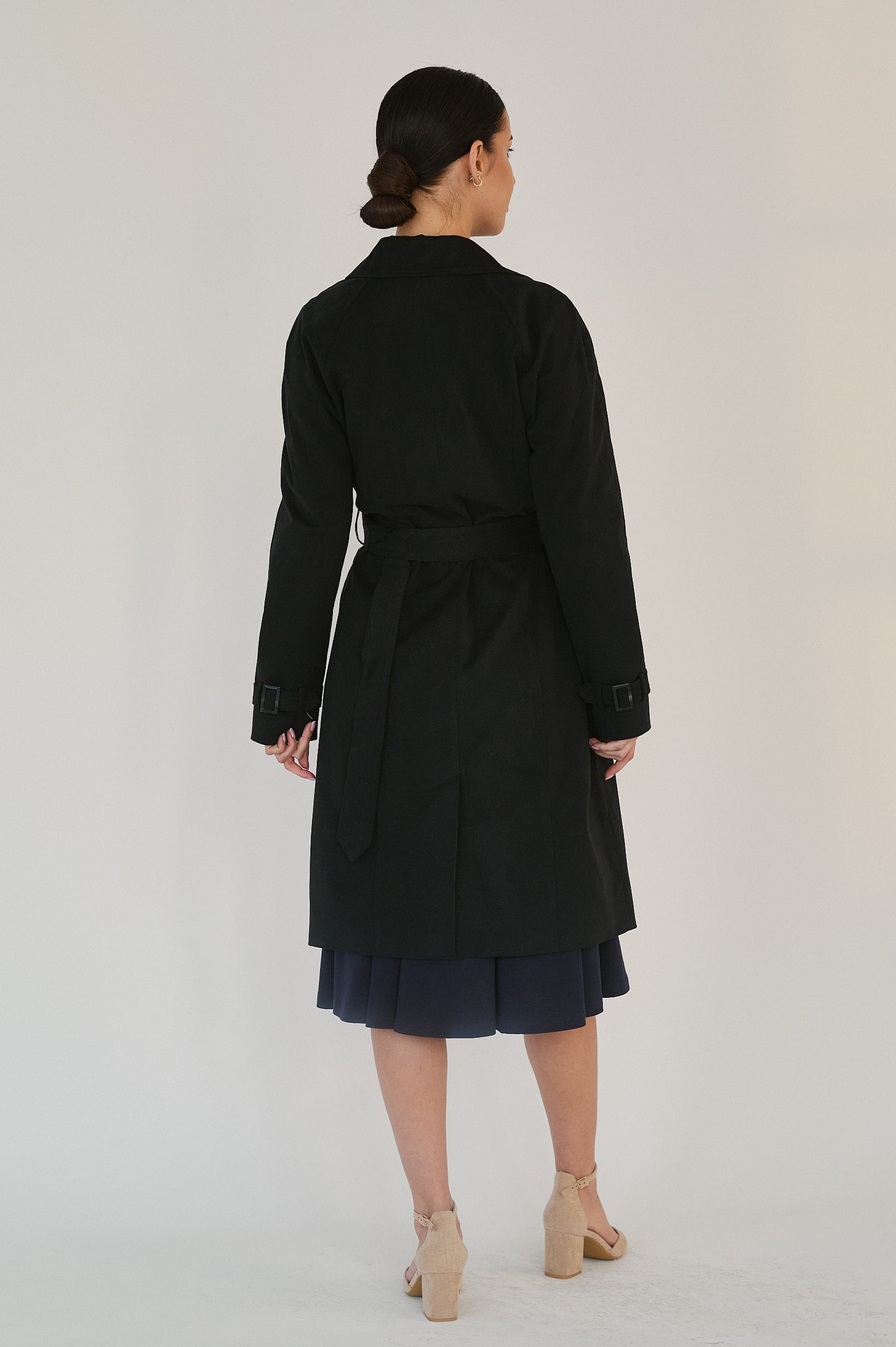 Edith Trench Coat - Ink Black