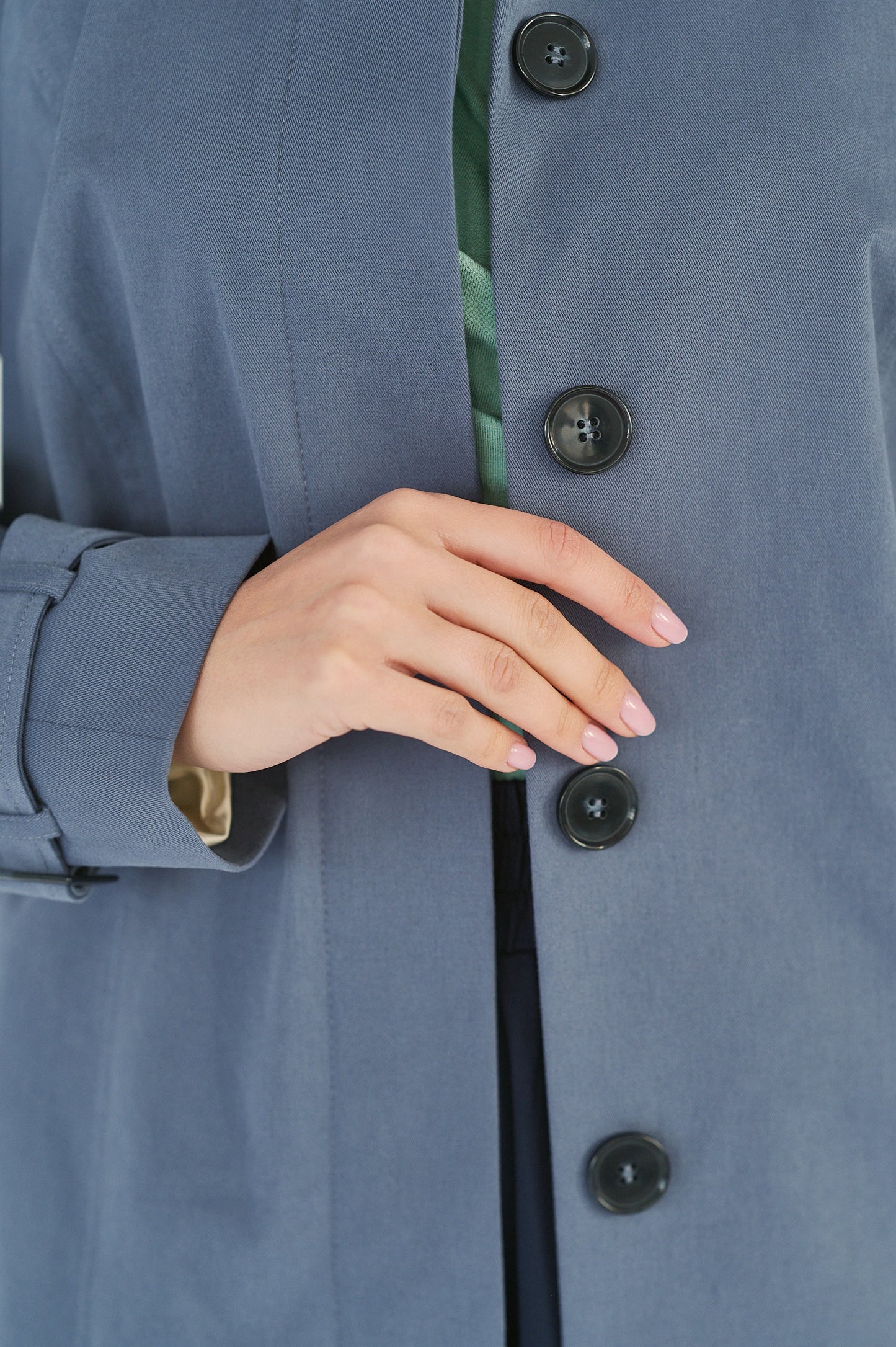 Edith Trench Coat - Storm Blue