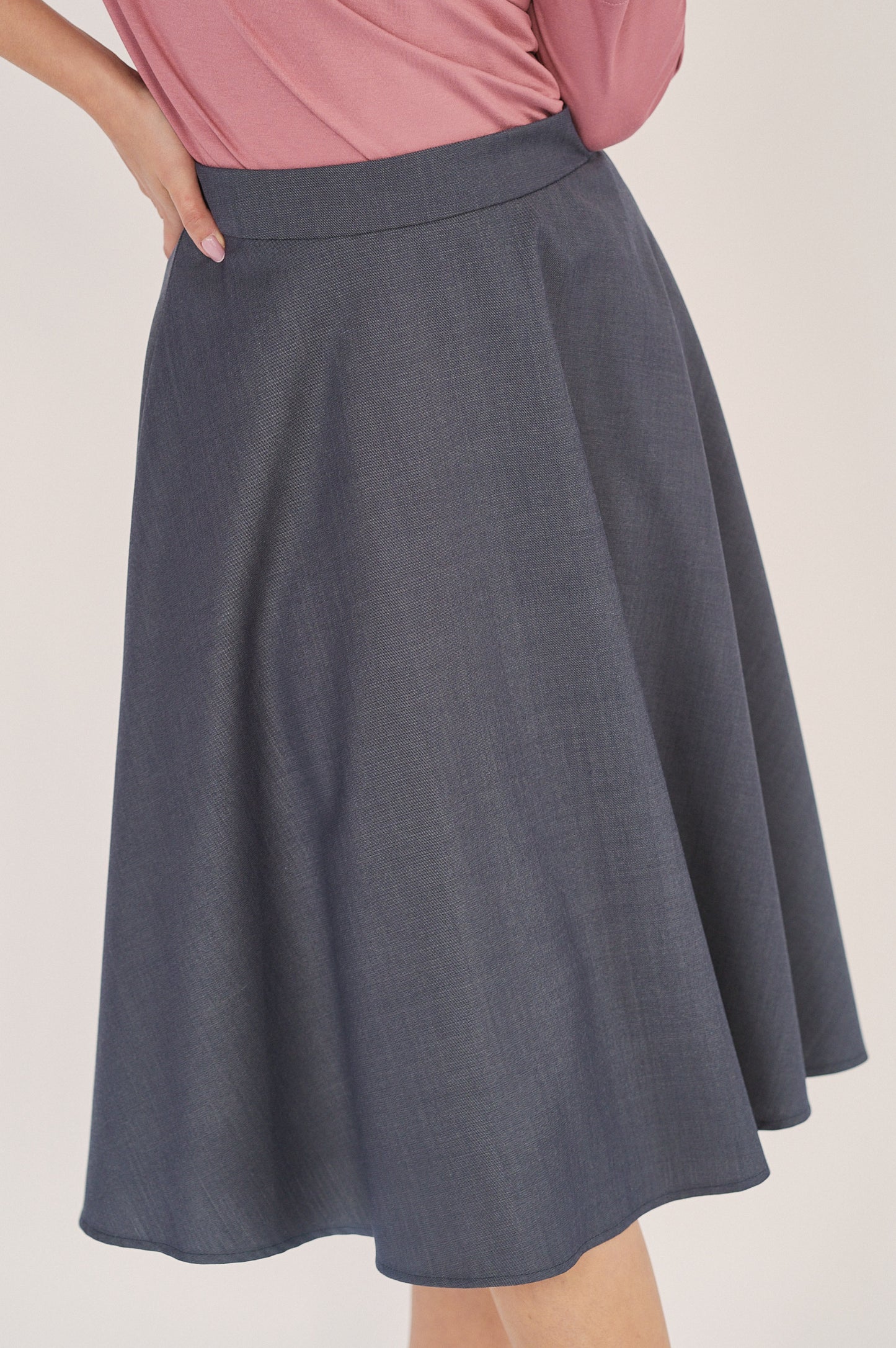 Carissa Skirt - Twilight Blue in Wool & Silk