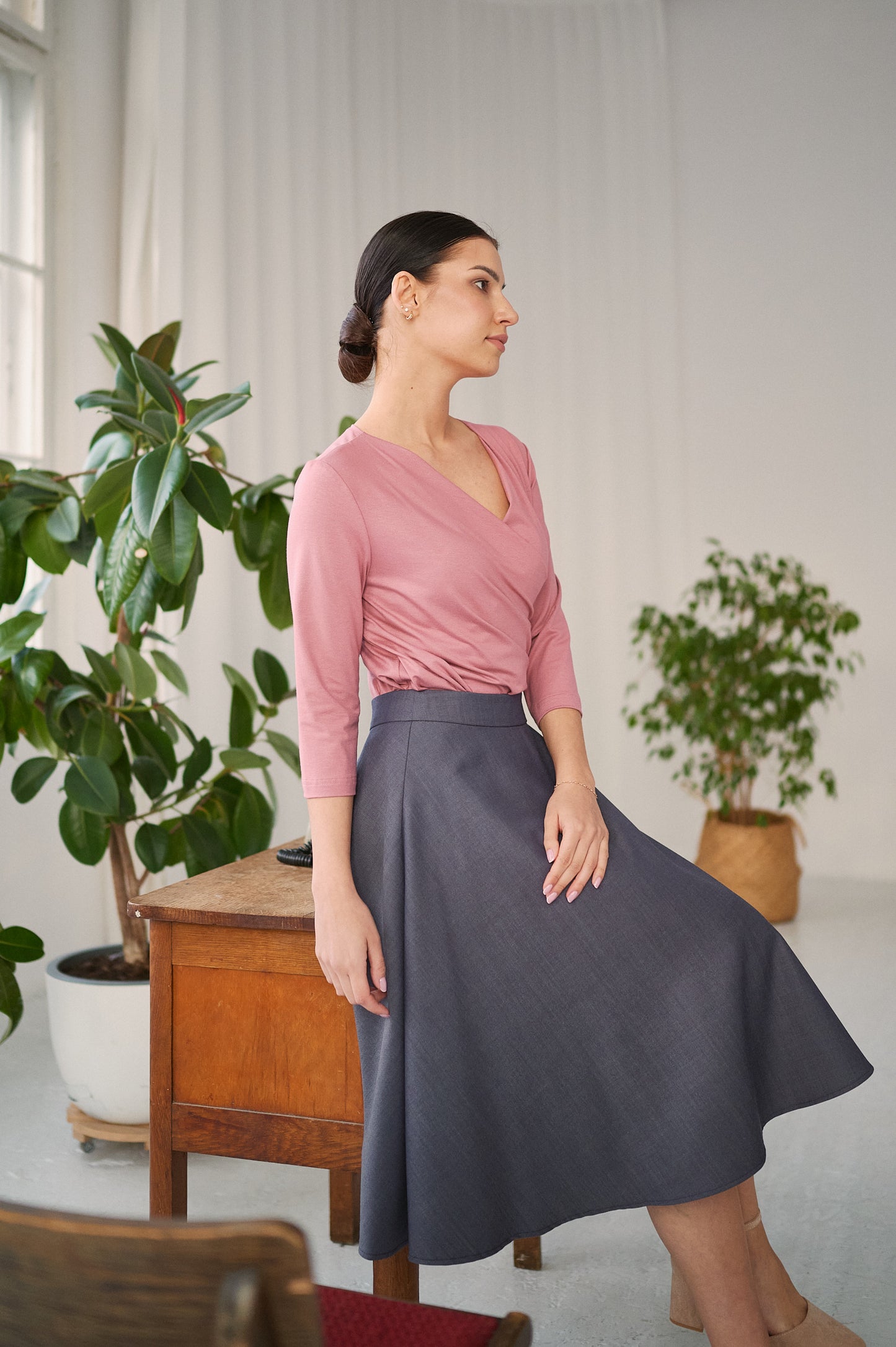 Estera Blouse - Dusty Rose